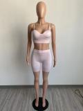 SC Solid Sexy Tight Two Piece Shorts Set FSL-F195