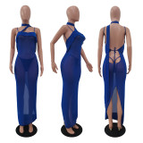 SC Sexy Seaside Backless Long Dress+Thong 2 Piece Sets AL-275