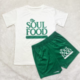 SC Casual Printed T Shirt And Shorts 2 Piece Sets SHD-9372