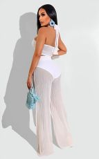 SC Sexy Halter Crop Top And Pants 2 Piece Sets NIK-294