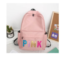 SC Pink Letter Backpack Sequin Laser Student Bag GBRF-92145