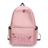 SC Pink Letter Backpack Sequin Laser Student Bag GBRF-92145
