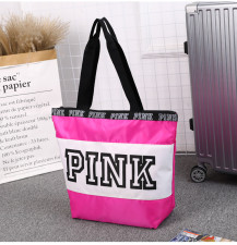 SC PINK Letter Travel Shopping Tote Bag GBRF-92153