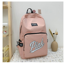SC Pink Letter Backpack Student Bag GBRF-171
