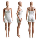 SC Solid Sexy Sling Bodysuit+Shorts Two Piece Sets ME-8036