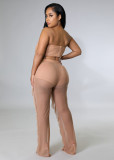 SC Sexy Mesh Ruffled Tube Top And Pants 2 Piece Sets ME-8053