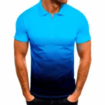 SC Men Gradient Short Sleeve Casual Polo FLZH-ZT135