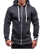 SC Men's Casual Solid Zip Hooded Coats FLZH-ZW08