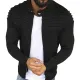 SC Sports Casual Men's Pleats Slim Zipper Long Sleeve Coat FLZH-ZW82
