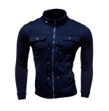 SC Men Fashion Zipper Solid Color Coats FLZH-W-70