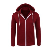 SC Men's Casual Solid Zip Hooded Coats FLZH-ZW08