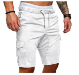 SC Men's Solid Color Tether Casual Shorts FLZH-ZK57