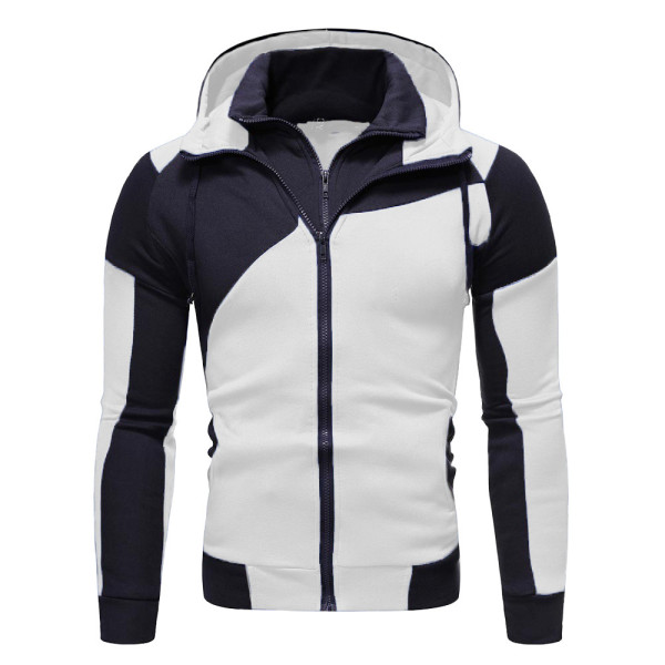 SC Men's Color Block Double Zip Fashion Hooded Coats FLZH-ZW20