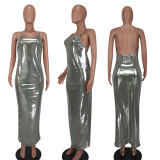 SC Fashion Sexy Sling Backless Maxi Dress YD-8579