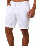 SC Men's Solid Color Lace Up Sports Casual Shorts FLZH-ZK73
