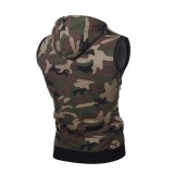 SC Men Camouflage Casual Zip Hooded Vest FLZH-ZW28