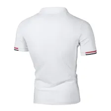 SC Men Neckline Zipper Short Sleeve Casual POLO FLZH-ZT62