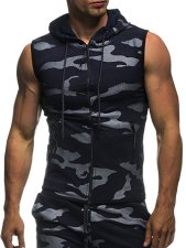 SC Casual Camouflage Sleeveless Hooded Vest FLZH-W36