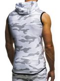 SC Casual Camouflage Sleeveless Hooded Vest FLZH-W36