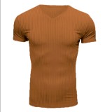 SC Men's Casual V Neck Short Sleeve T-shirt FLZH-ZT168