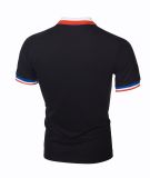 SC Men's Patchwork Lapel Short Sleeve POLO FLZH-ZT55