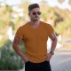 SC Men's Casual V Neck Short Sleeve T-shirt FLZH-ZT168