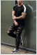 SC Men's Fashion Colorblock Short Sleeve T-Shirt FLZH-ZT162