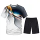 SC Print Men Short Sleeve Two Piece Shorts Set FLZH-ZT132-ZK60