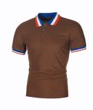 SC Men's Patchwork Lapel Short Sleeve POLO FLZH-ZT55