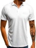 SC Men Solid Color Casual Lapel POLO FLZH-ZT105