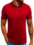 SC Men Solid Color Casual Lapel POLO FLZH-ZT105