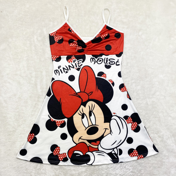 SC Cartoon Print Sling Mini Nightdress SHD-9816