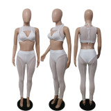 SC Sexy Mesh Sleeveless Two Piece Pants Sets AWF-5910