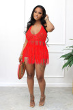 SC Sexy Knit Hollow Out Halter Top And Shorts Sets CM-8610