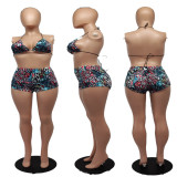 SC Sexy Printed Halter Bikinis 2 Piece Sets APLF-2009