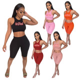 SC Casual Tank Top And Shorts 2 Piece Sets GDYF-66462