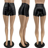 SC PU Leaher Skinny Shorts MXDF-6088