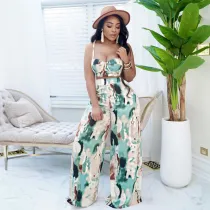 SC Tie Dye Cami Top Wide Leg Pants 2 Piece Sets JZHF-8113