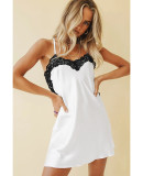 SC Sexy Lace Patchwork Backless Cross Strap Nightdress MA-Y488