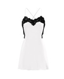 SC Sexy Lace Patchwork Backless Cross Strap Nightdress MA-Y488