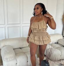 SC Sexy Halter Ruffled Mini Dress MK-3087