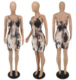 SC Sexy Sling Slim Print Dress YACF-YC8004