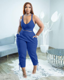 SC Plus Size Solid Cami Top And Pants 2 Piece Sets PHF-13287