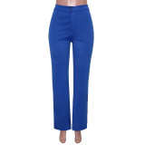 SC Elegant Solid High Waist Pants SH-390308