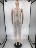 SC Sexy Crochet Hollow Out Sleeveless Midi Dress RUF-1303