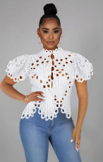 SC Sexy Short Sleeve Hollow Out Top XMEF-1184