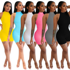SC Solid Sleeveless Tight Romper WXIN-134