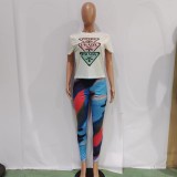 SC Casual Printed T Shirt And Pants 2 Piece Sets BN-9322