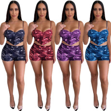 SC Sexy Printed Cami Top And Shorts 2 Piece Sets YUEM-66733