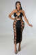 SC Sext Hater Hollow Out Bandage Maxi Dress BN-9324